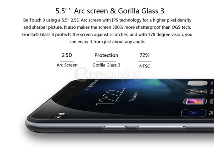 Ulefone Be Touch 3 5.5inch FHD 4G LTE Smartphone Android 5.1 3GB 16GB 64bit MTK6753 Octa Core 1.3GHz 13.0MP - Metal Grey