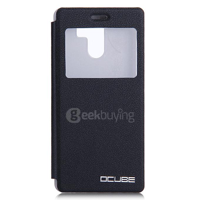 Protective Hard Cover Flip Stand Leather Case for UMI Fair Smartphone - Black