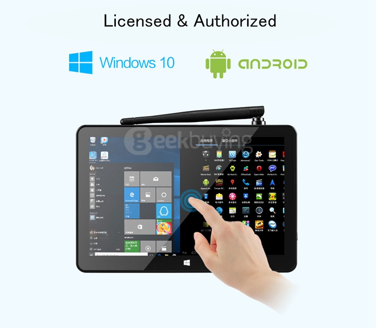 PIPO X9 8.9 inch Dual Boot Windows 10 Android 4.4 Tablet Mini PC 2G/32G Intel Z3736F Quad Core WiFi Bluetooth Ethernet HDMI