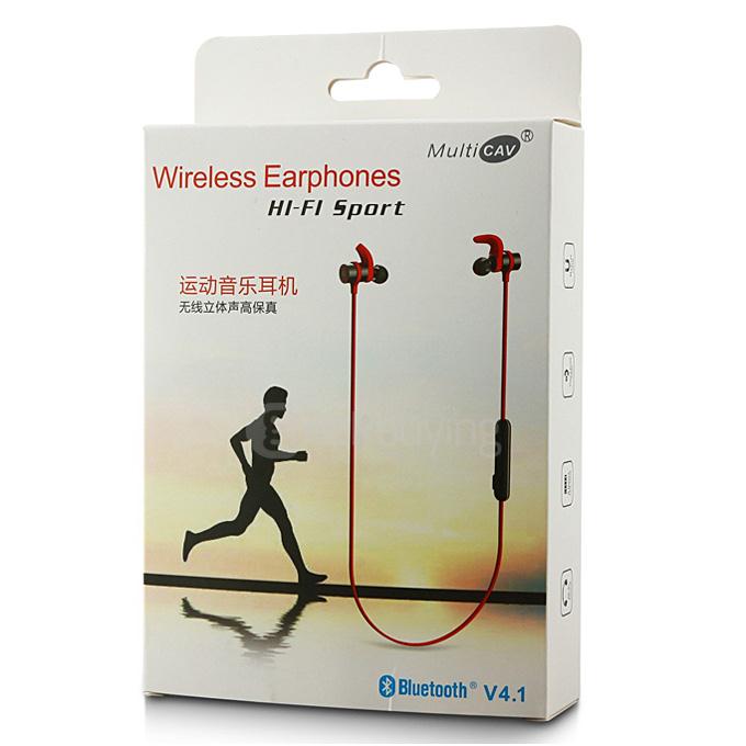 Multi CAV S6 Wireless Bluetooth Earphone CSR 4.1 Voice Prompt Multipoint Music Headset Stereo Sports Earpiece with MIC