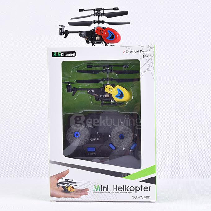 HW7001 3.5CH Mini Remote Control Gyro Gyroscope RC Helicopter - Red