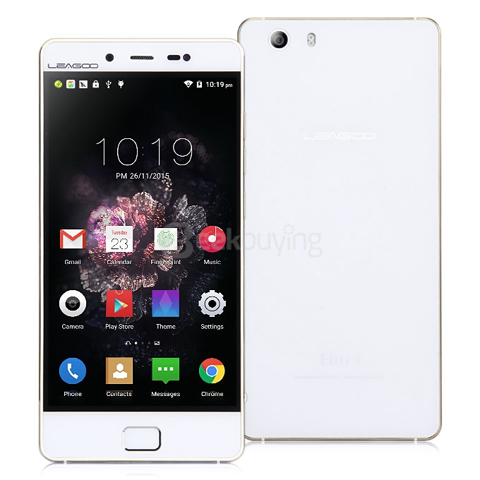 [HK Stock] Leagoo Elite 1 4G LTE 5.0inch FHD Android 5.1 3GB 32GB Smartphone 64bit MT6753 Octa Core 16MP Touch ID Gorilla 3 -Gold Frame