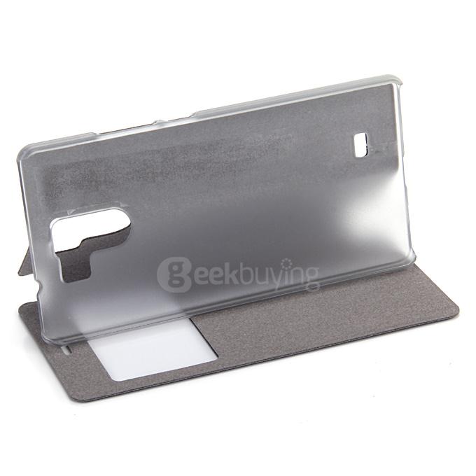 Protective Hard Cover Flip Stand Leather Case for UMI Fair Smartphone - Black