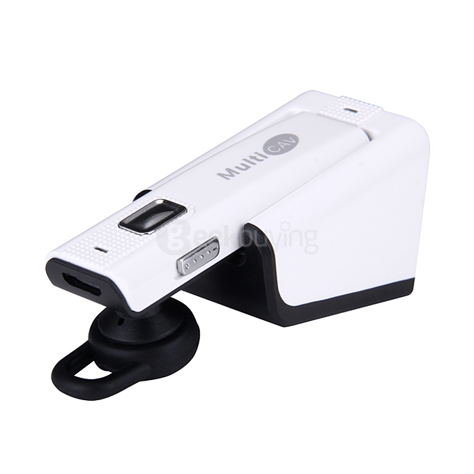 Multi CAV C28 Audio Bluetooth 4.1 Headset HandsFree Car Kit For Cell phone - White