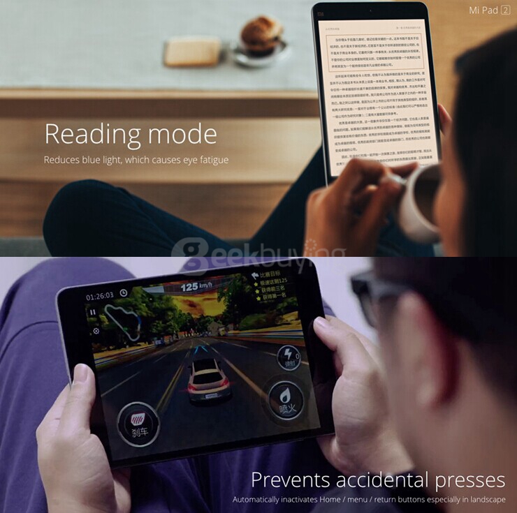 Xiaomi MiPad 2 Android5.1 Tablet PC 2GB/16GB 7.9 Inch Intel Cherry Trail Z8500 Quad Core 2.2GHz IPS 2048*1536 Type-C Bluetooth 4.1 - Pink