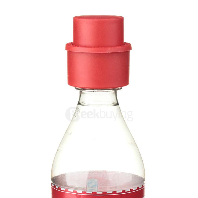Coke Sprite Beverage Bottle Stopper Fresh Sealing Plug - Red