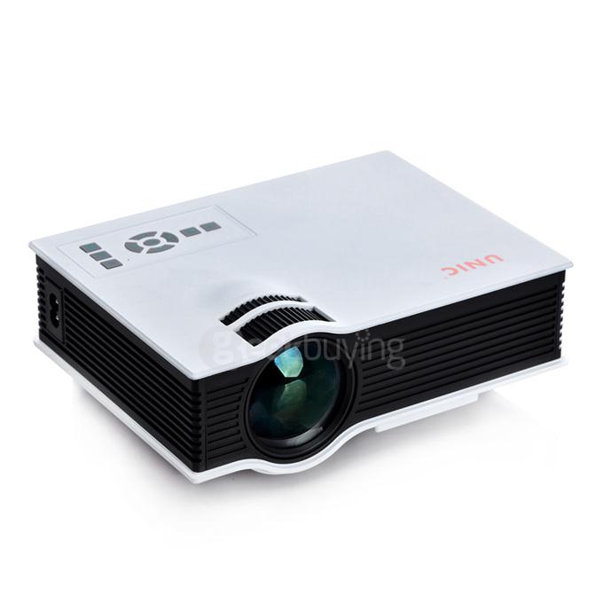 UC40+ 55WHD 1080P Mini Home 1080P LED Projector 50Lm W/HDMI AV SD USB Remote Control - White