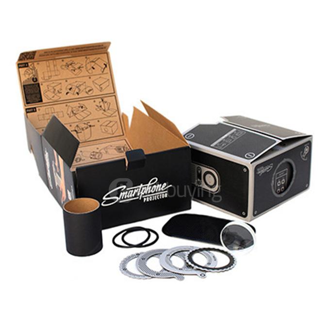 DIY Assembled Cardboard Smartphone Projector - Black
