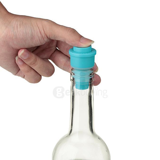 Red Wine Vacuum Bottle Stopper Sealing Plug  - Blue