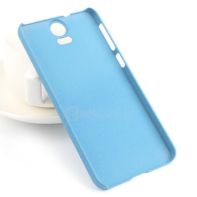 PC Sandstone Texture Shell Back Case Protective Cover for HTC One E9 Plus Smartphone - Blue