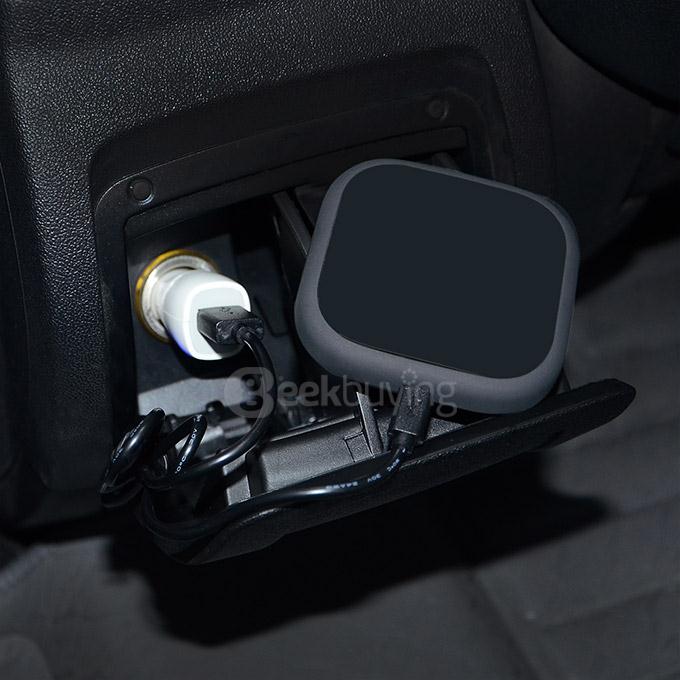 QI Standard 360 Degrees Rotary Wireless Car Charger for Samsung S6 - Black