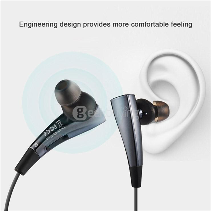 Dacom Magnetic Wireless Bluetooth Sports Stereo Earphones BT4.1 Sweatproof Headphones Handsfree with Mic - Silver+White