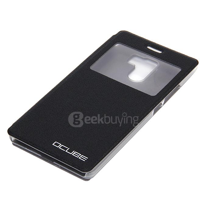 Protective Hard Cover Flip Stand Leather Case for UMI Fair Smartphone - Black