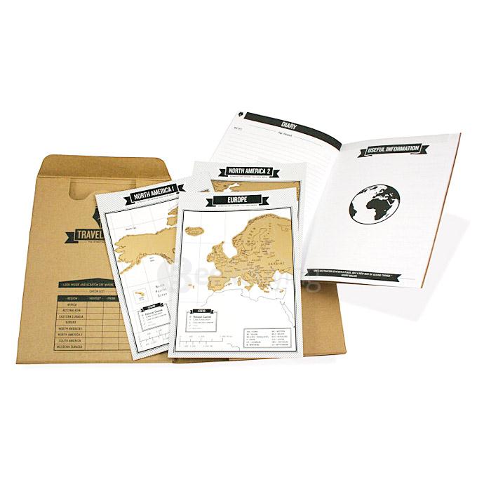 Creative Travelogue Journal Scratch Map