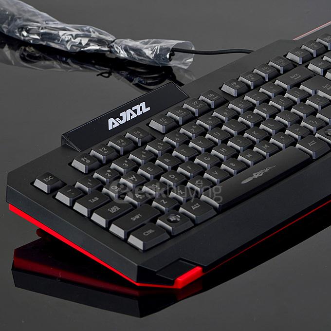 Ajazz Ares X5 Ghosts Gaming Keyboard Desktop Notebook USB Wired CFLOL Keyboard - Black