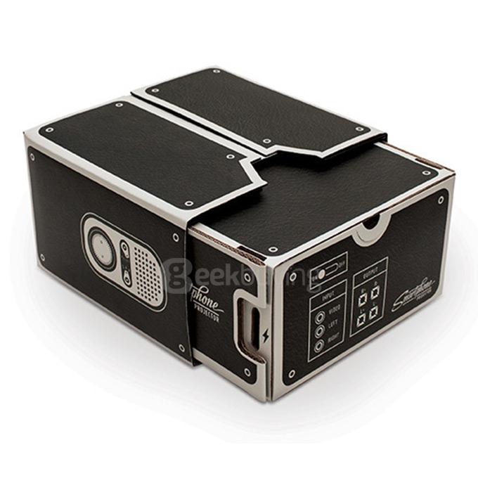 DIY Assembled Cardboard Smartphone Projector - Black