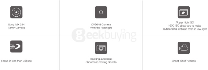 Ulefone Be Touch 3 5.5inch FHD 4G LTE Smartphone Android 5.1 3GB 16GB 64bit MTK6753 Octa Core 1.3GHz 13.0MP - Metal Grey