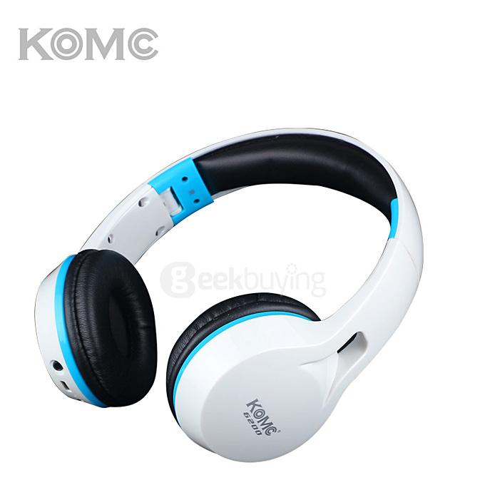 KOMC 6200 Bluetooth Audio Headset with Mic - White+Blue