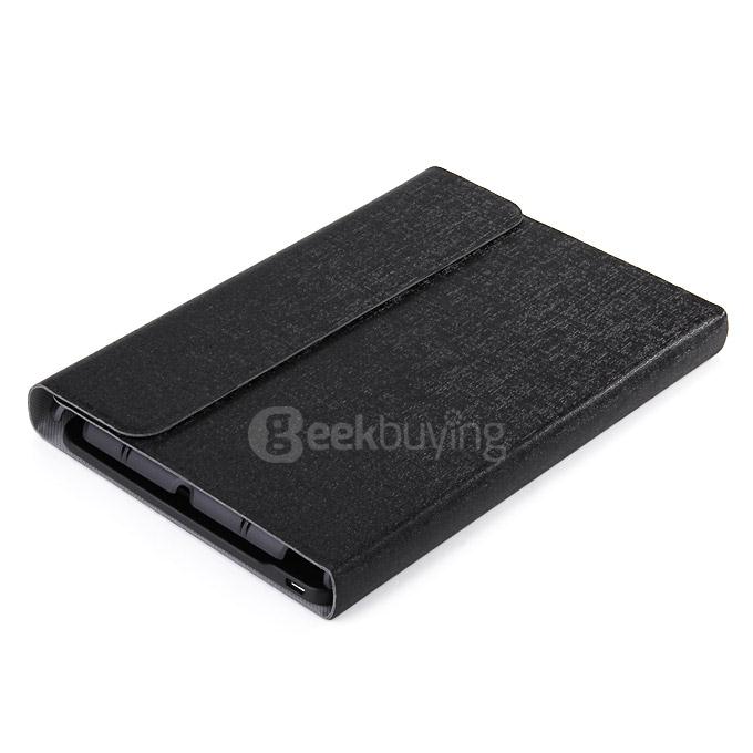 Removable Folding Bluetooth Keyboard with PU Leather Cover Case for IPAD MINI Tablet - Black