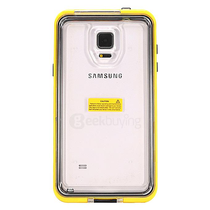IP68 Protective Case Swimming Waterproof Shockproof Phone Case Cover For Samsung Galaxy Note 4 N9100 - Yellow