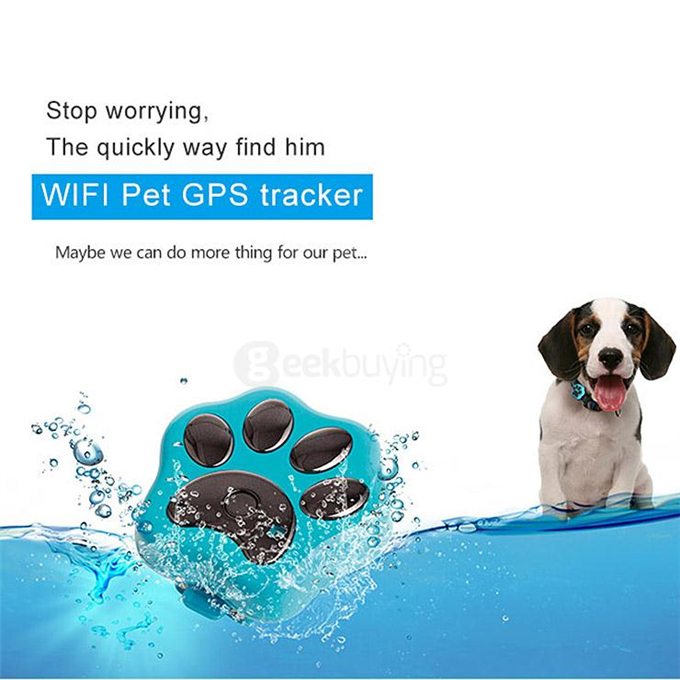 Reachfar RF-V30 IP66 Multifunctional Wi-Fi GPS Tracker Dog Cat Pet Tracker Long Standby Timer Electric Fence - Gold