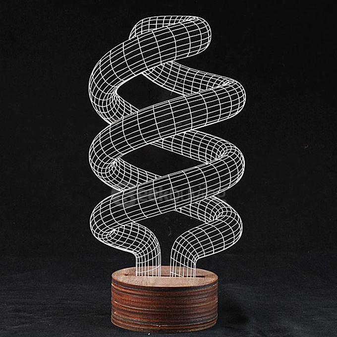Spiral 3D Cartoon USB Mood LED Lamp Creative Atmosphere Table Lamp Night Light - Warm White