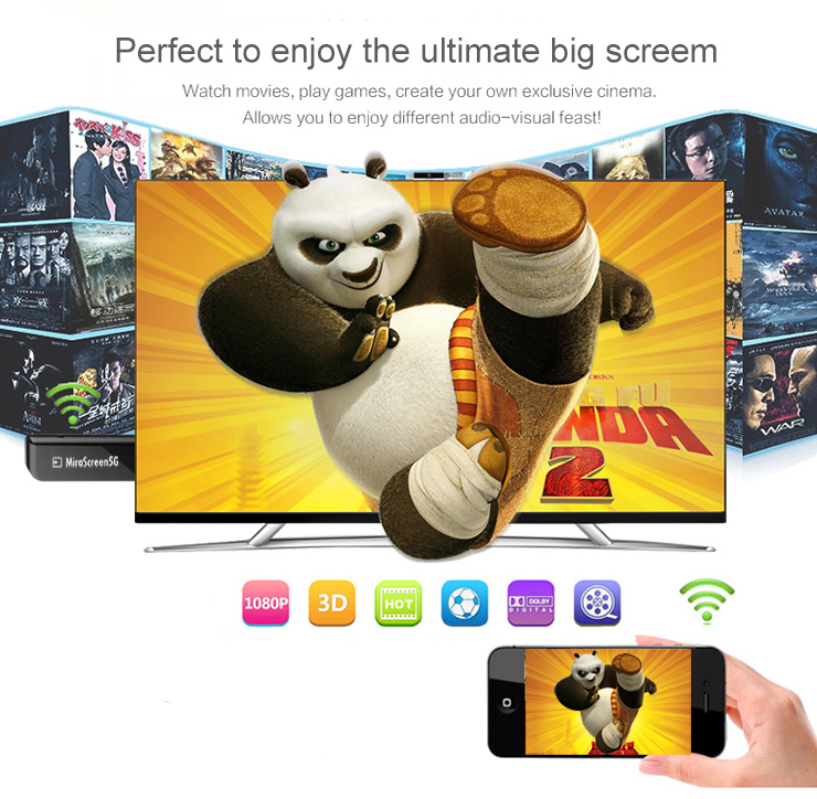 MiraScreen 5G Dongle DLNA EZMirror EZ Air Airmirror AM8252 RTL8811 2.4G/5G AC WIFI