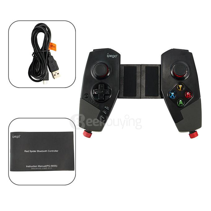 Ipega PG-9055 Red Spider Stretchable Bluetooth Gamepad Game Controller for iPhone / iPad / Samsung and More - Black