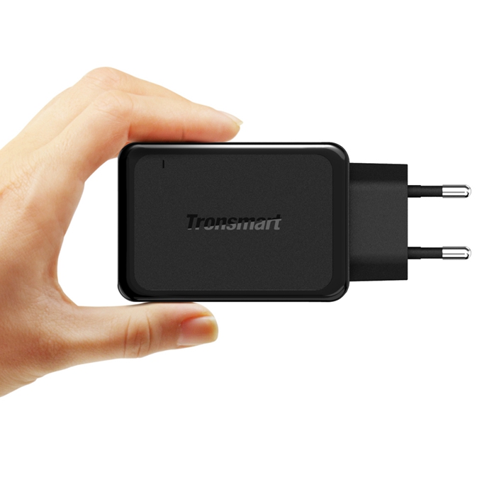 [Spain Stock]Tronsmart 36W Quick Charge 2.0 2 Ports Rapid Wall Charger VoltIQ Smart USB Stand-up Fast Wall Charger - EU Plug