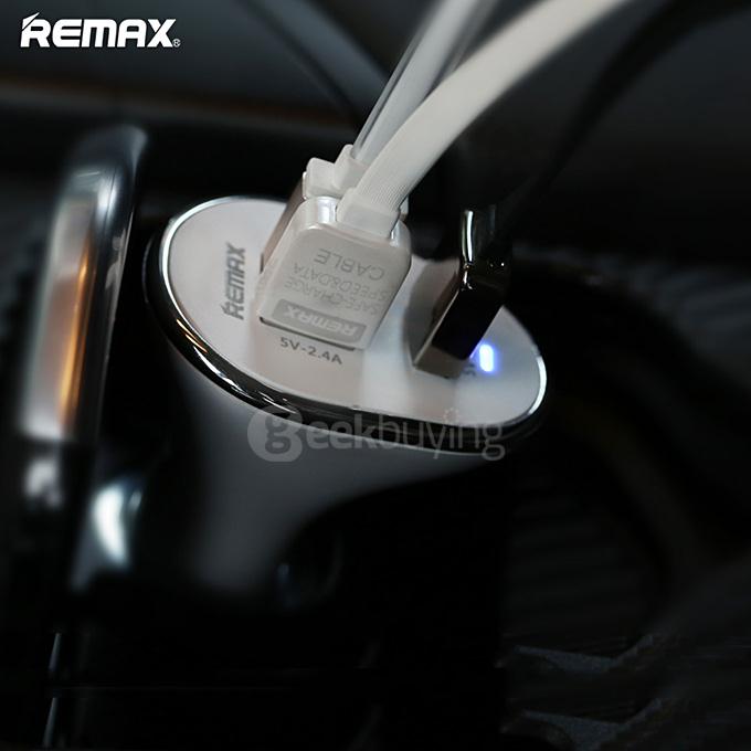 Original REMAX 6.3A 3 USB Port Car Charger Adapter Fast Charge For Cellphone Tablet PC - Black