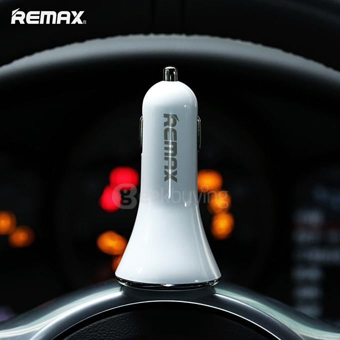 Original REMAX 6.3A 3 USB Port Car Charger Adapter Fast Charge For Cellphone Tablet PC - White