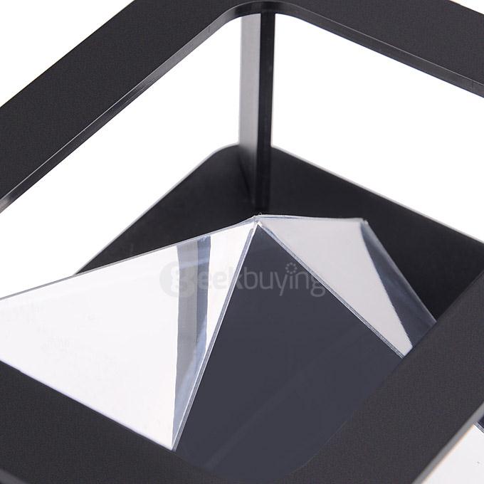 DIY 3D Holographic Projection Pyramid Projector for Smartphone - Black + Silver