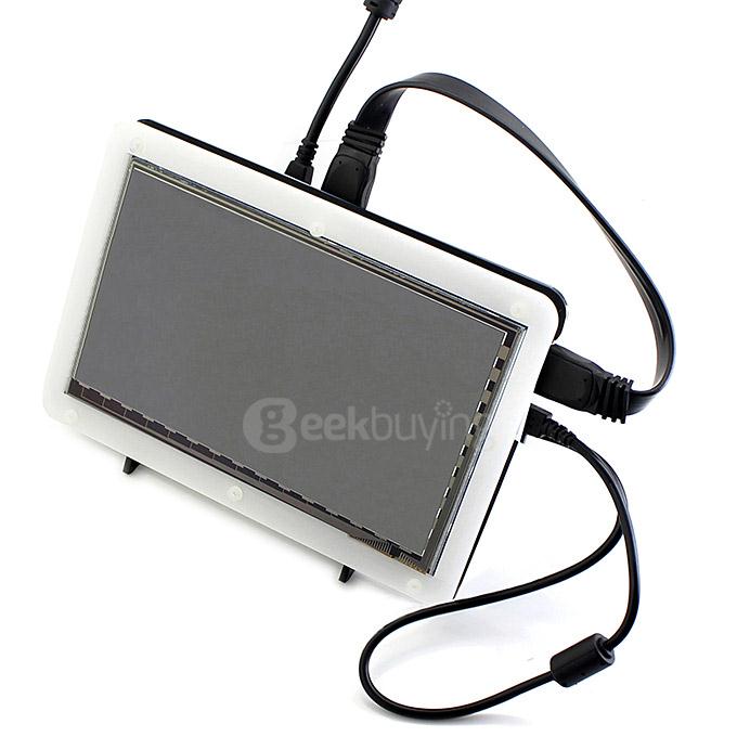 7 inch Capacitive Touch Screen LCD 1024*600 HDMI with Bicolor Case for Raspberry Pi/BB BLACK/PC Systems