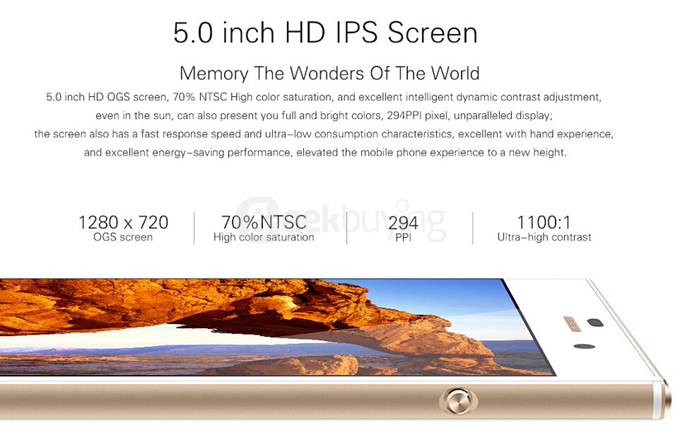 iNew L3 4G LTE 5.0inch Android 5.0 2GB 16GB Smartphone MT6735 Quad Core 13.0MP 1.5A Fast Charge Miracast Hotknot -White