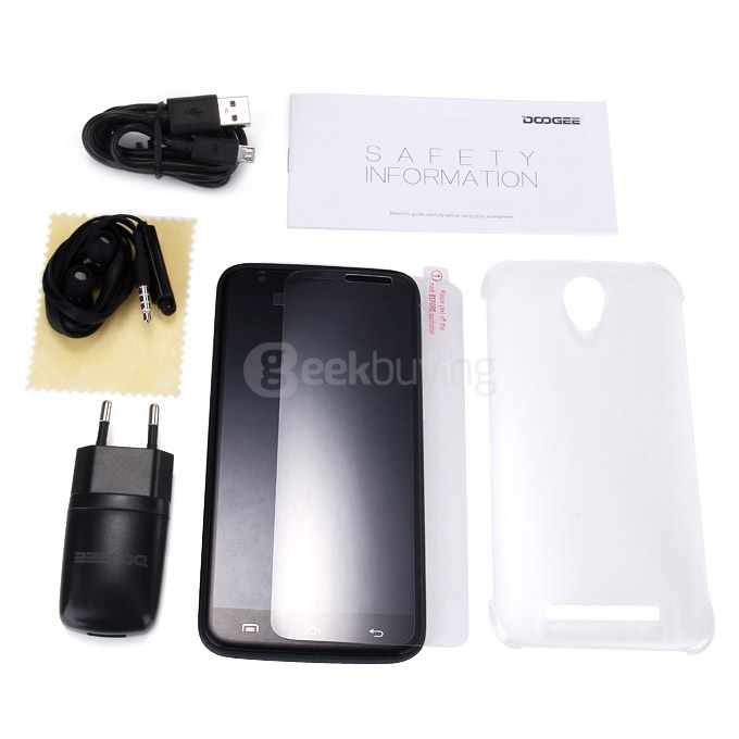 [HK Stock] DOOGEE Y100 Plus 5.5inch 64bit 4G Android 5.1 2GB 16GB Smartphone MTK6735 Quad Core 2.5D Corning Gorilla Glass - Black