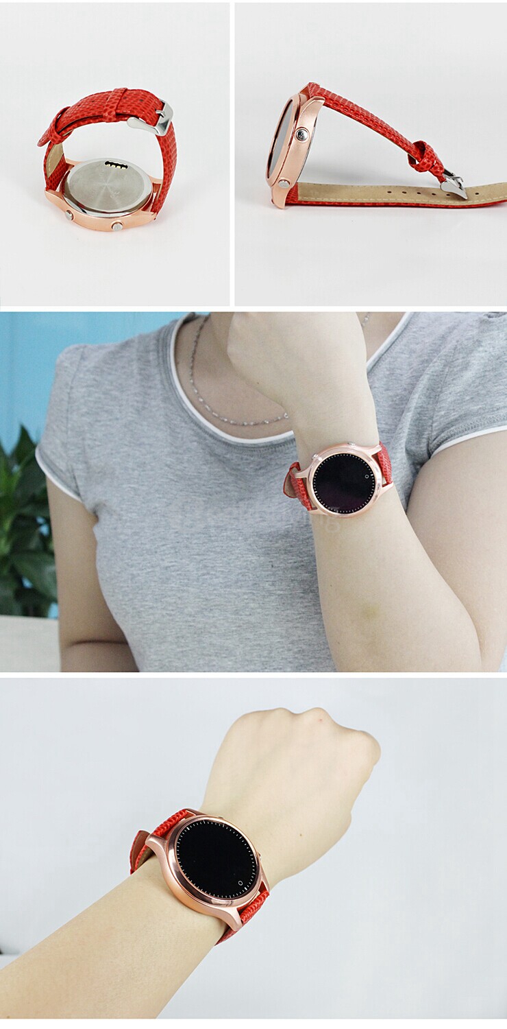 ZGPAX S360 Multilingual Smart Watch MTK2502 BT4.0 With SOS Emergency Call Sleep Monitor  - Red