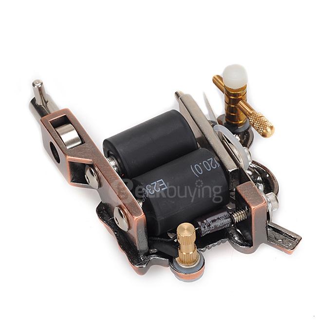 K400 Skull Casting Tattoo Machine High Stability Tattoo Machine 10 Warps Coils 7000-9000 R/Minute - Purple Bronze