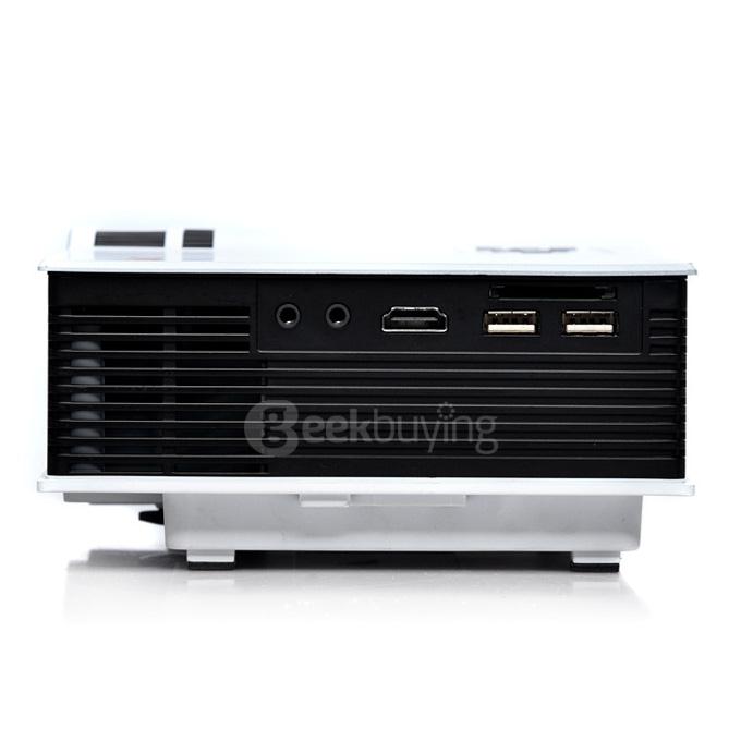 UC40+ 55WHD 1080P Mini Home 1080P LED Projector 50Lm W/HDMI AV SD USB Remote Control - White