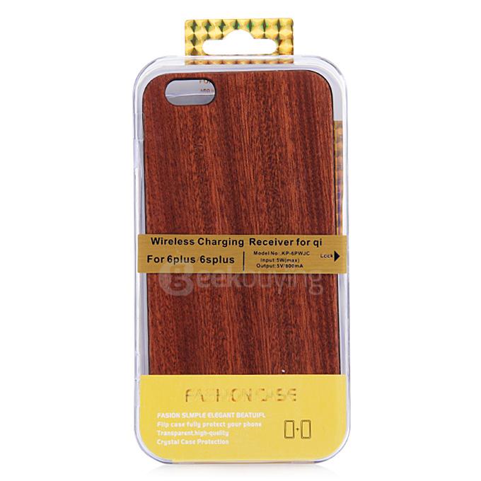 QI Wireless Charging Receiver Simple Designed for Apple iPhone 6 Plus iPhone 6s Plus - Sapele Wood