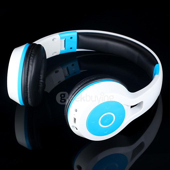 KOMC 6200 Bluetooth Audio Headset with Mic - White+Blue