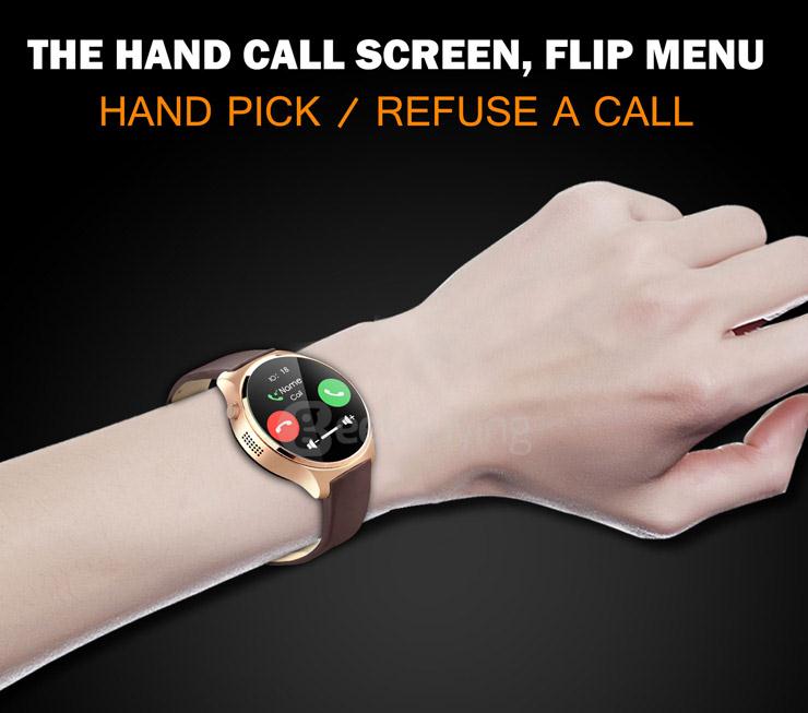 Oukitel A29 MT2502C Smart Watch Phone 1.22inch Sapphire Screen Capacitive Touch SIM Bluetooth 4.0 IP53 Waterproof - Gold