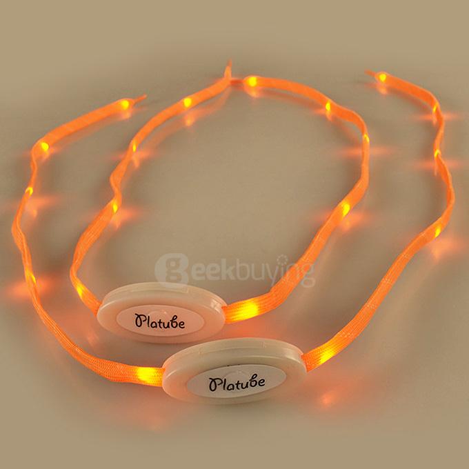 LED Light Shoelace Nylon Laces for Skate Outdoors Large Festive Party - Orange