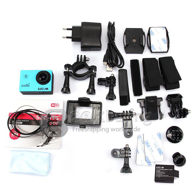 SJCAM Original SJ4000 WiFi Action Camera Novatek 12MP 1080P H.264 1.5 Inch 170 Degrees Wide Angle Lens Diving HD Camcorder Car DVR support AV out - Blue