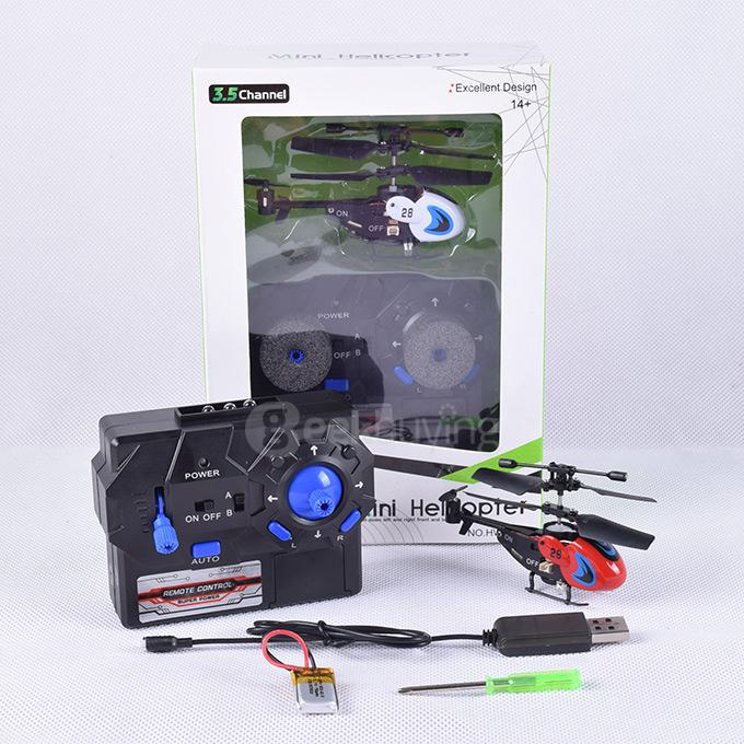 HW7001 3.5CH Mini Remote Control Gyro Gyroscope RC Helicopter - Red