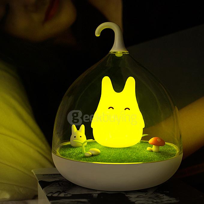 Novel Birds LED Night Light Wall Night Desk Lamp with Sticker - Yellow