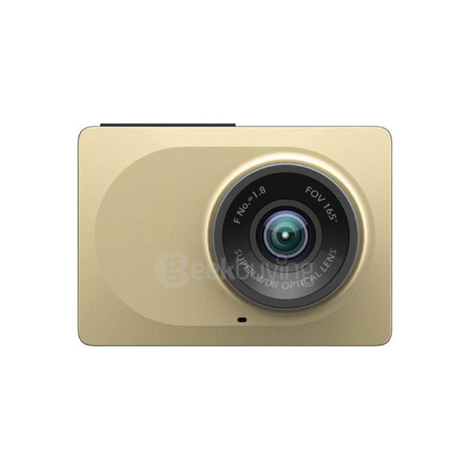 Xiaoyi Yi Smart Car DVR Dash Cam 1080P 60FPS 160 Degree WiFi Built-in 240mAh Battery Support Android & IOS - Golden