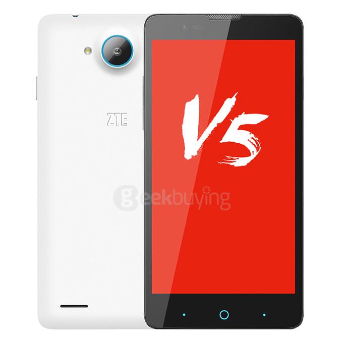 [HK Stock] ZTE V5 V9180 5.0inch HD Android 4.4 2GB 8GB Smartphone Snapdragon MSM8926 Quad Core IPS 13.0MP Camera - White