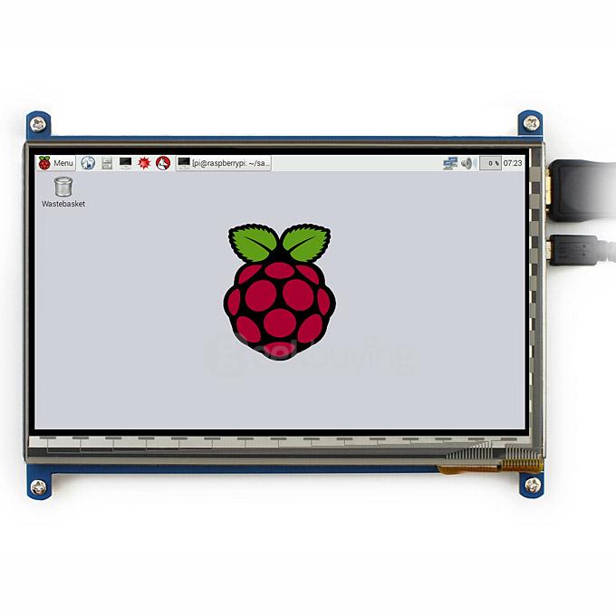 7 inch Capacitive Touch Screen LCD 1024*600 HDMI with Bicolor Case for Raspberry Pi/BB BLACK/PC Systems