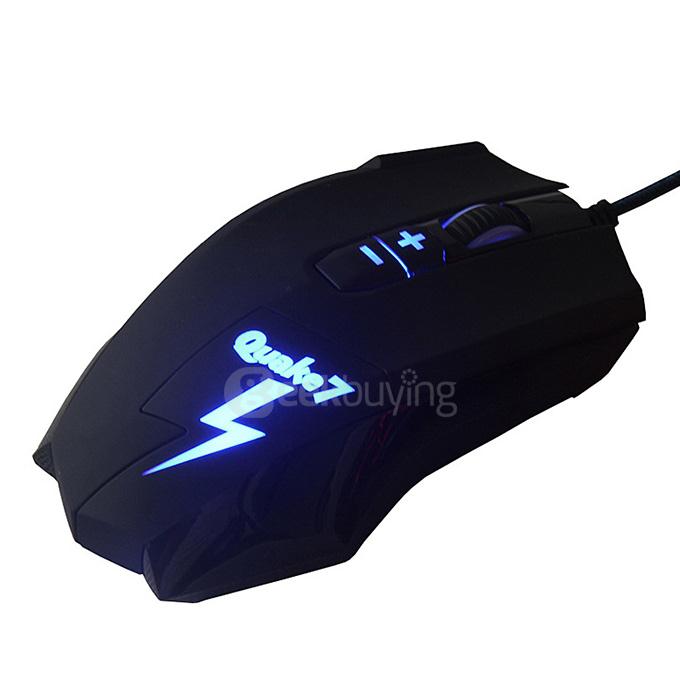 Ajazz Q7 Wired Gaming Mouse Dedicated LOL CF Luminescent Backlight Computer Gaming Mouse - Black