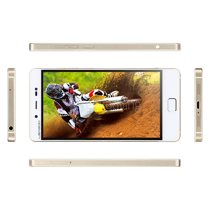 [HK Stock] Leagoo Elite 1 4G LTE 5.0inch FHD Android 5.1 3GB 32GB Smartphone 64bit MT6753 Octa Core 16MP Touch ID Gorilla 3 -Gold Frame
